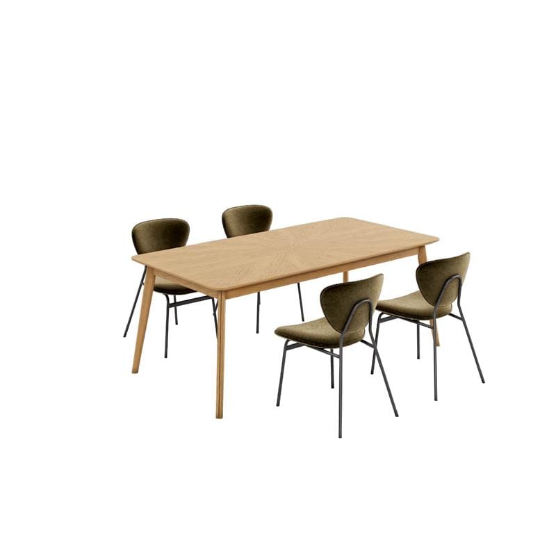 Norge x Quin Yemek Masası Takımı 4 Kişilik Kadife Haki