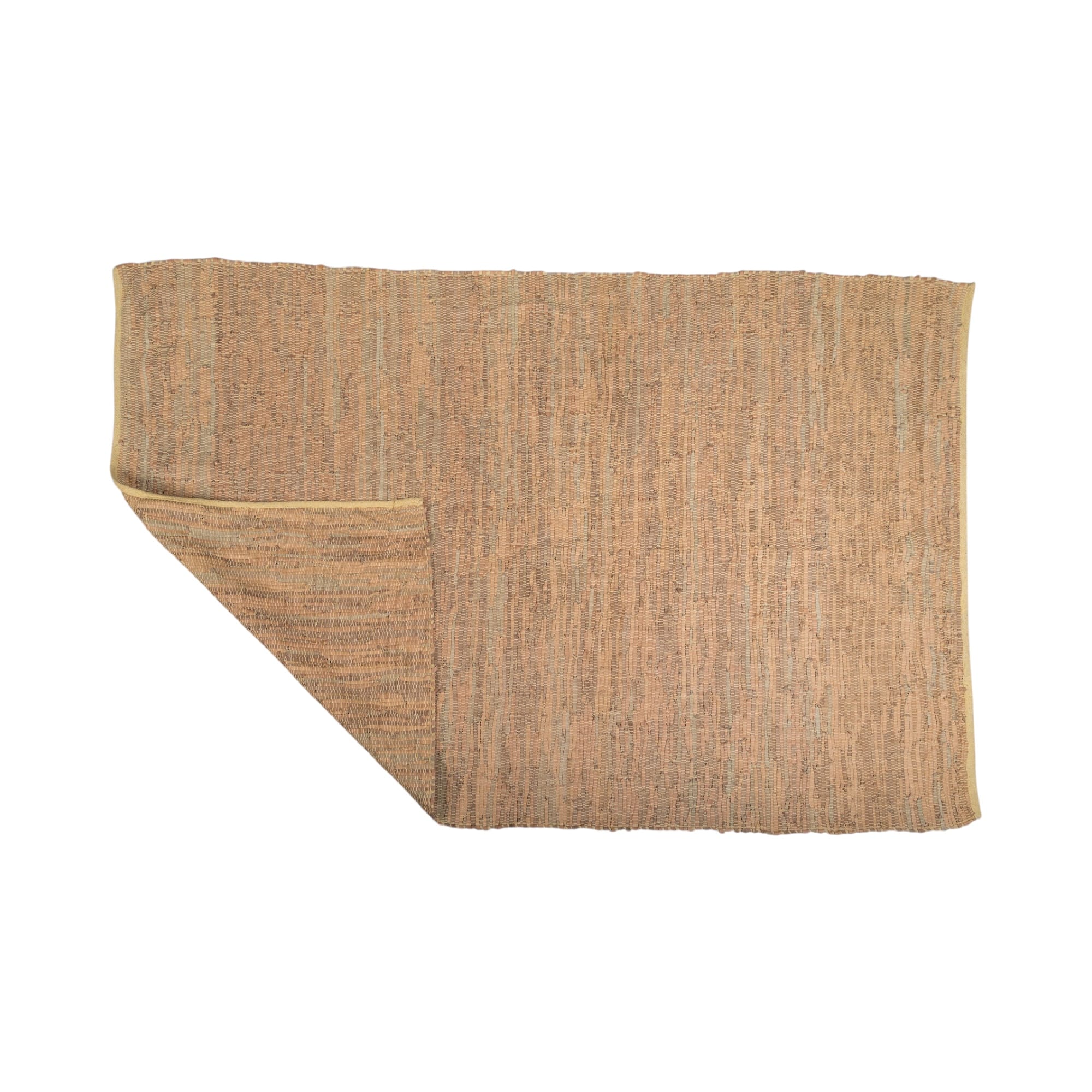 Pelle Deri Halı Gold Fitilli 160x230
