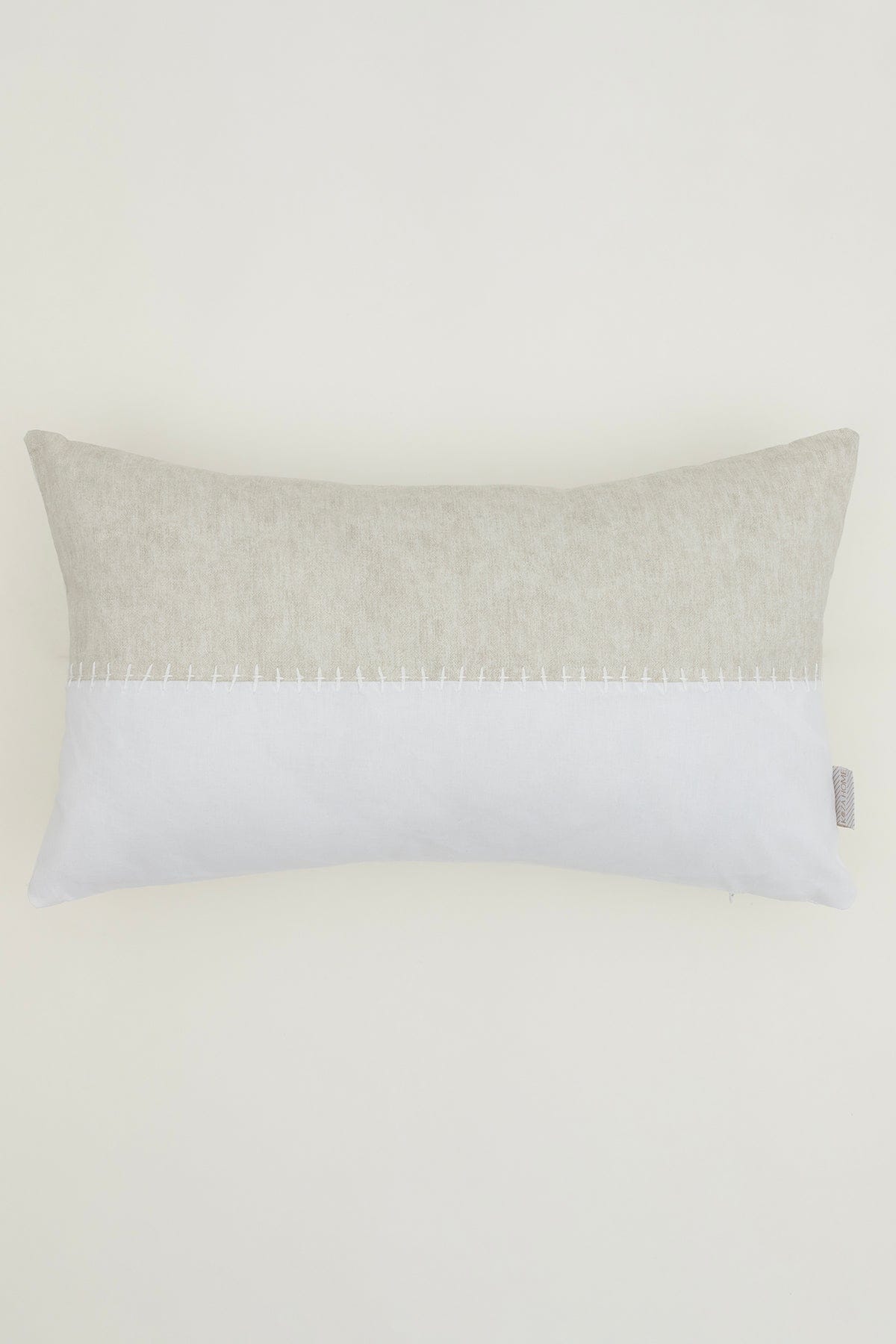 Pure White Cream Decorative Bead Fiber Filled Cushion 30X50 4840