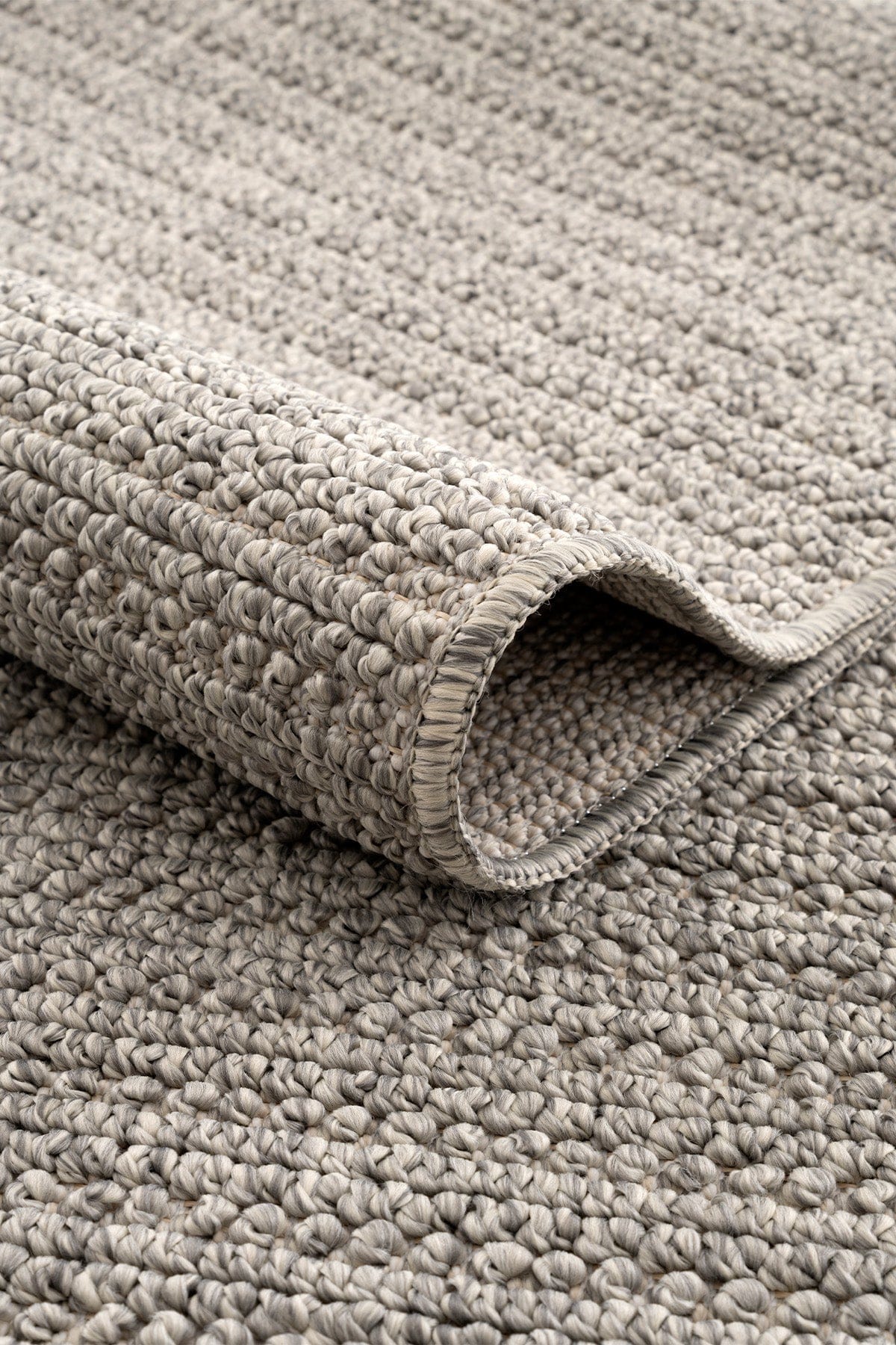 Retro Plain Grey Flatweave Rug A3190A