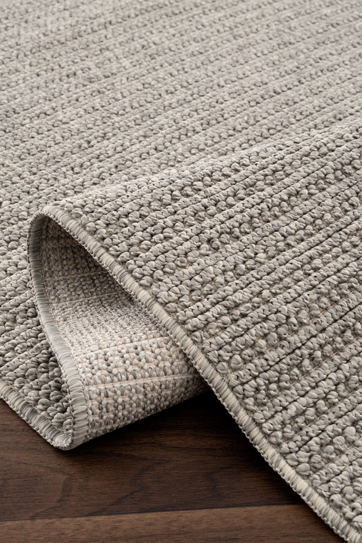 Retro Plain Grey Flatweave Rug A3190A