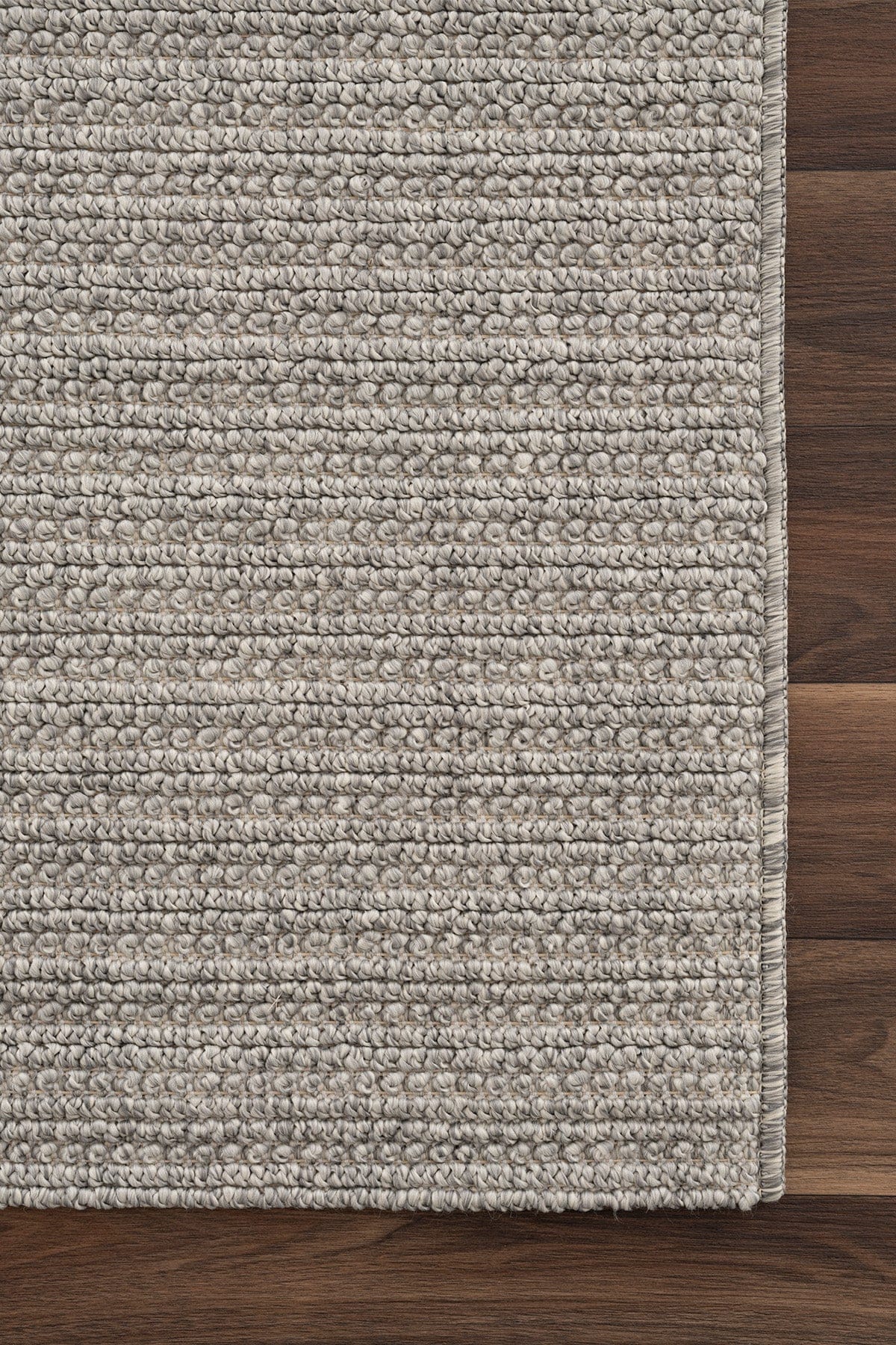 Retro Plain Grey Flatweave Rug A3190A