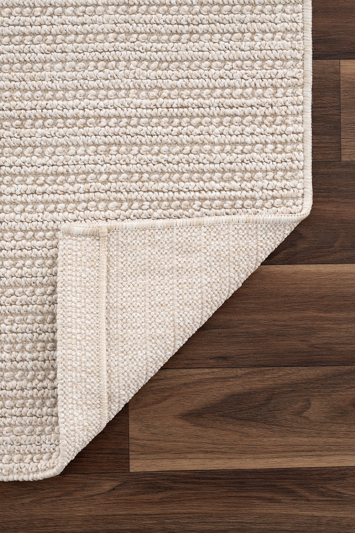 Retro Plain Krem Düz Dokuma Yolluk A3190Y