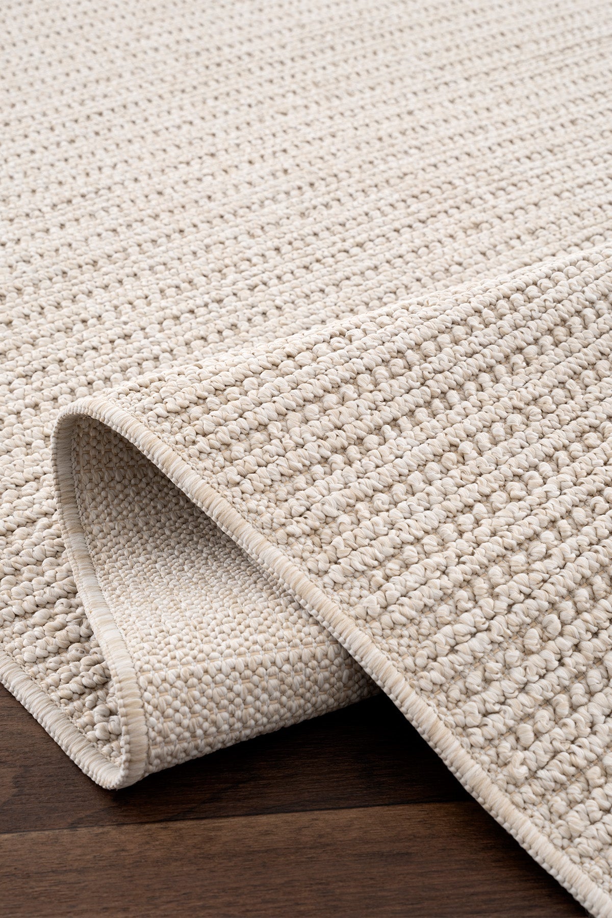 Retro Plain Krem Düz Dokuma Yolluk A3190Y