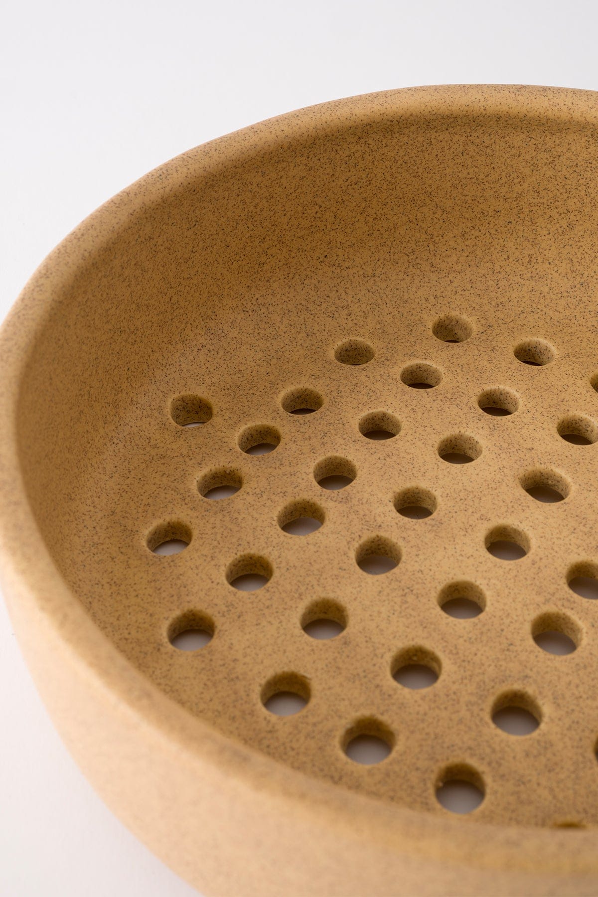 Sateen Beige Large Handmade Decorative Strainer 8603
