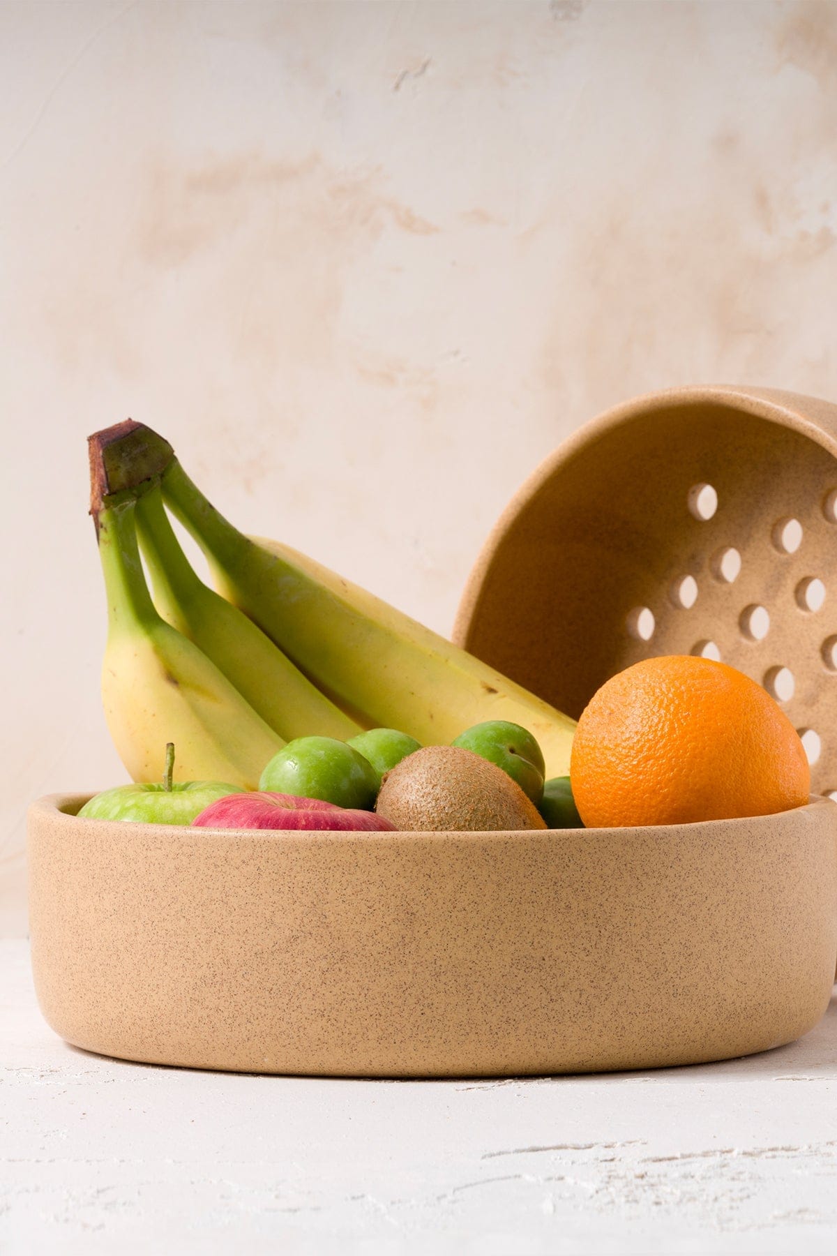 Sateen Bej Küçük El Yapımı Dekoratif Süzgeç 8601