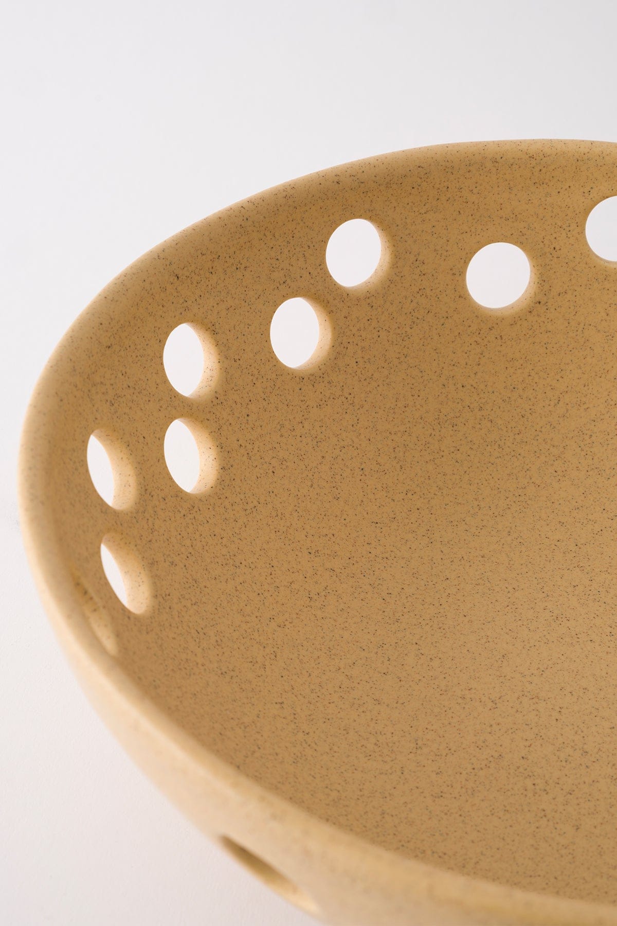 Sateen Matte Beige Handmade Oval Large Bowl 8607