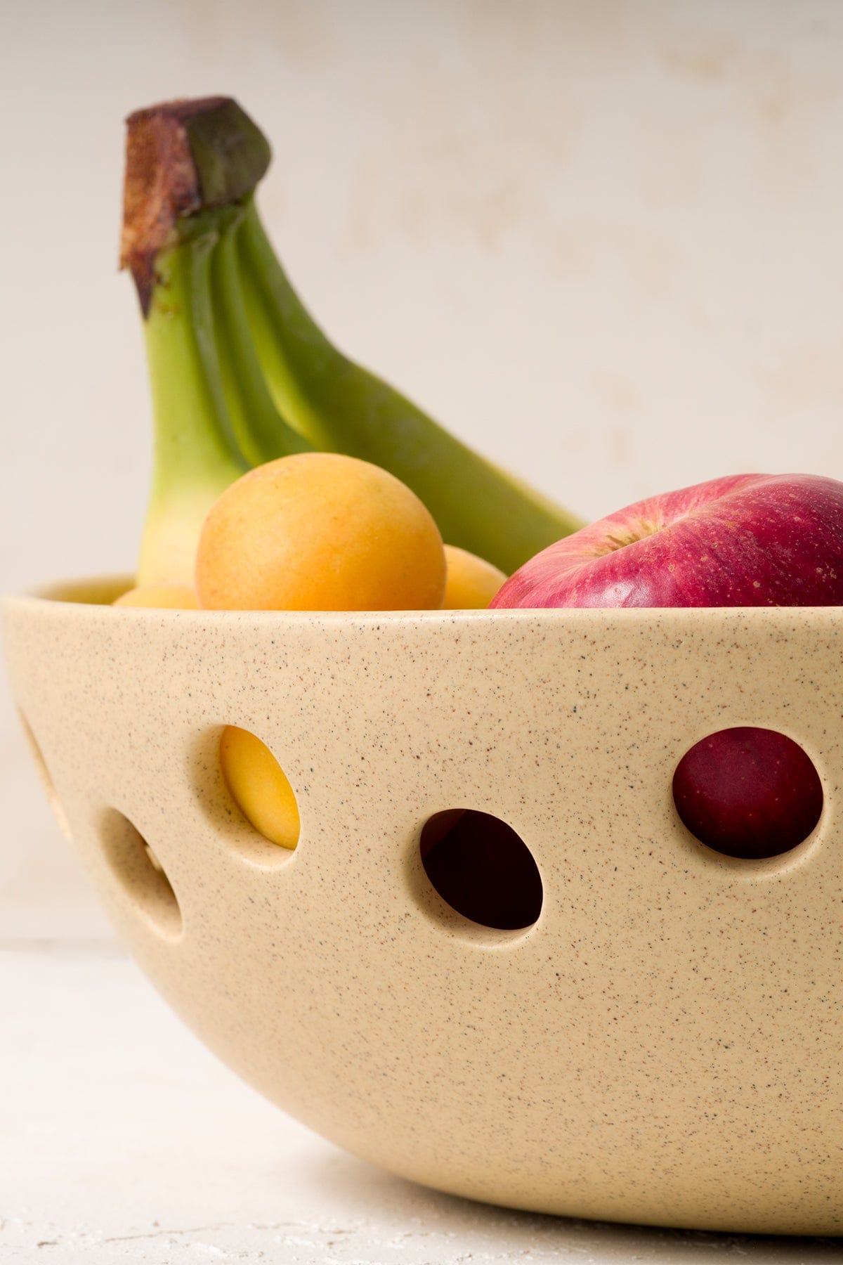 Sateen Matte Beige Handmade Oval Large Bowl 8607