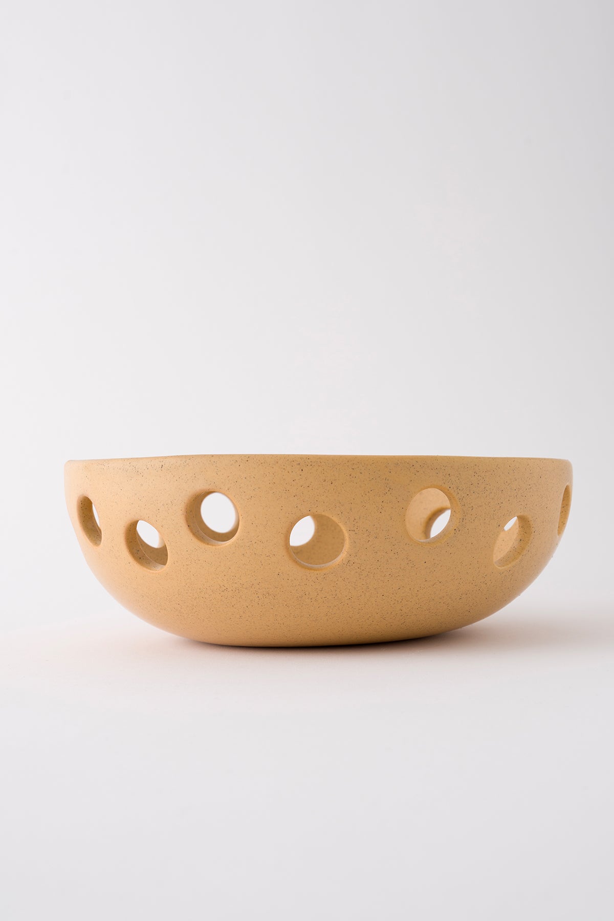 Satin Matte Beige Handmade Oval Small Bowl 8605