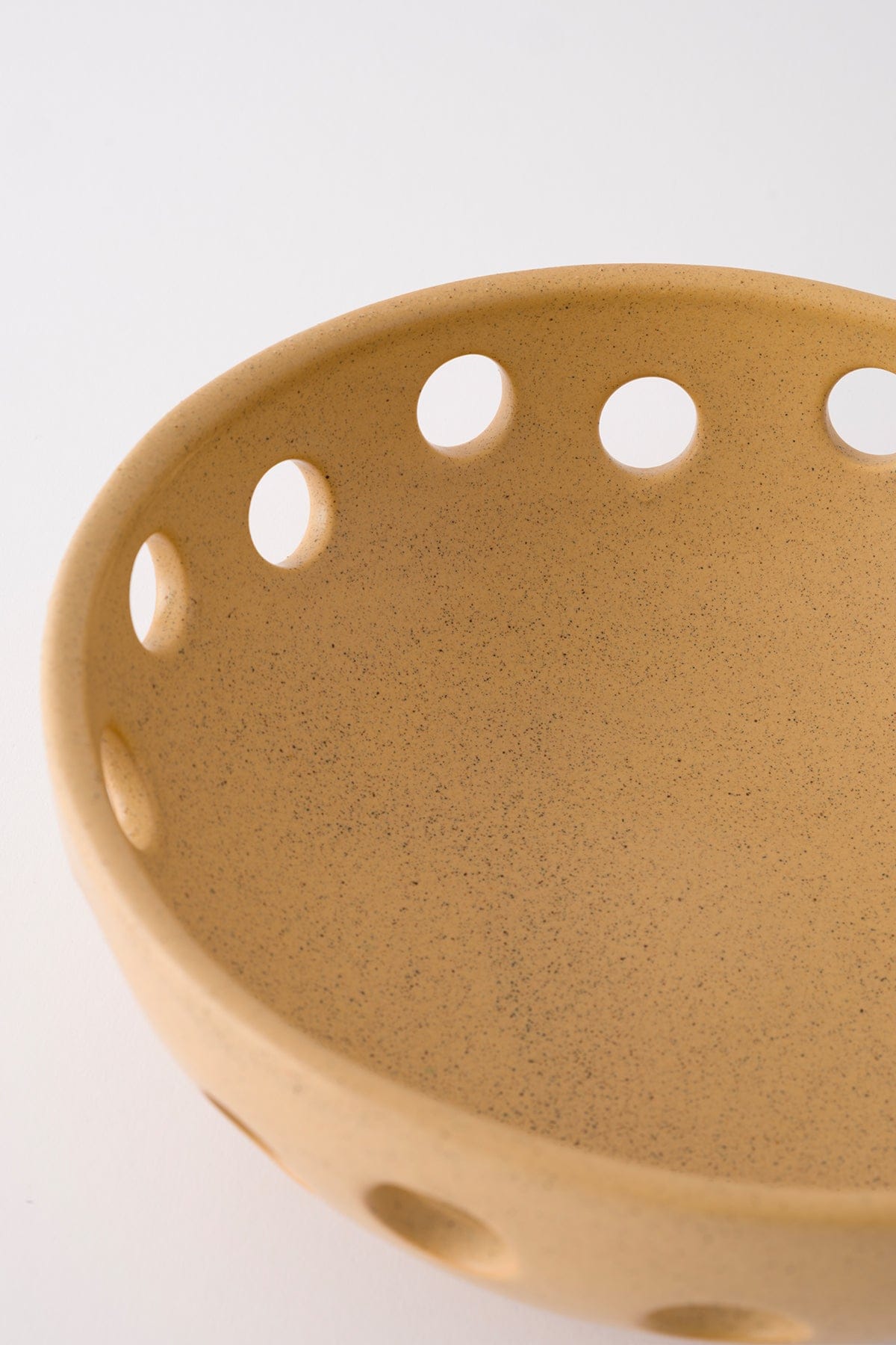 Satin Matte Beige Handmade Oval Small Bowl 8605