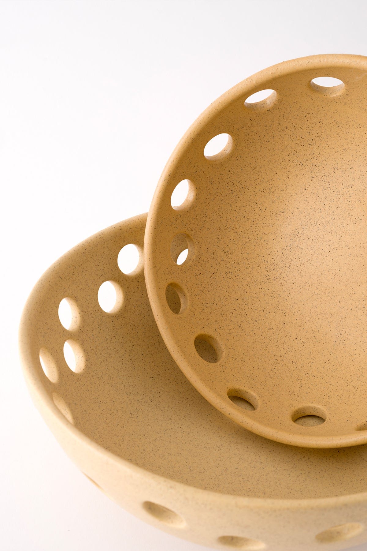 Satin Matte Beige Handmade Oval Small Bowl 8605
