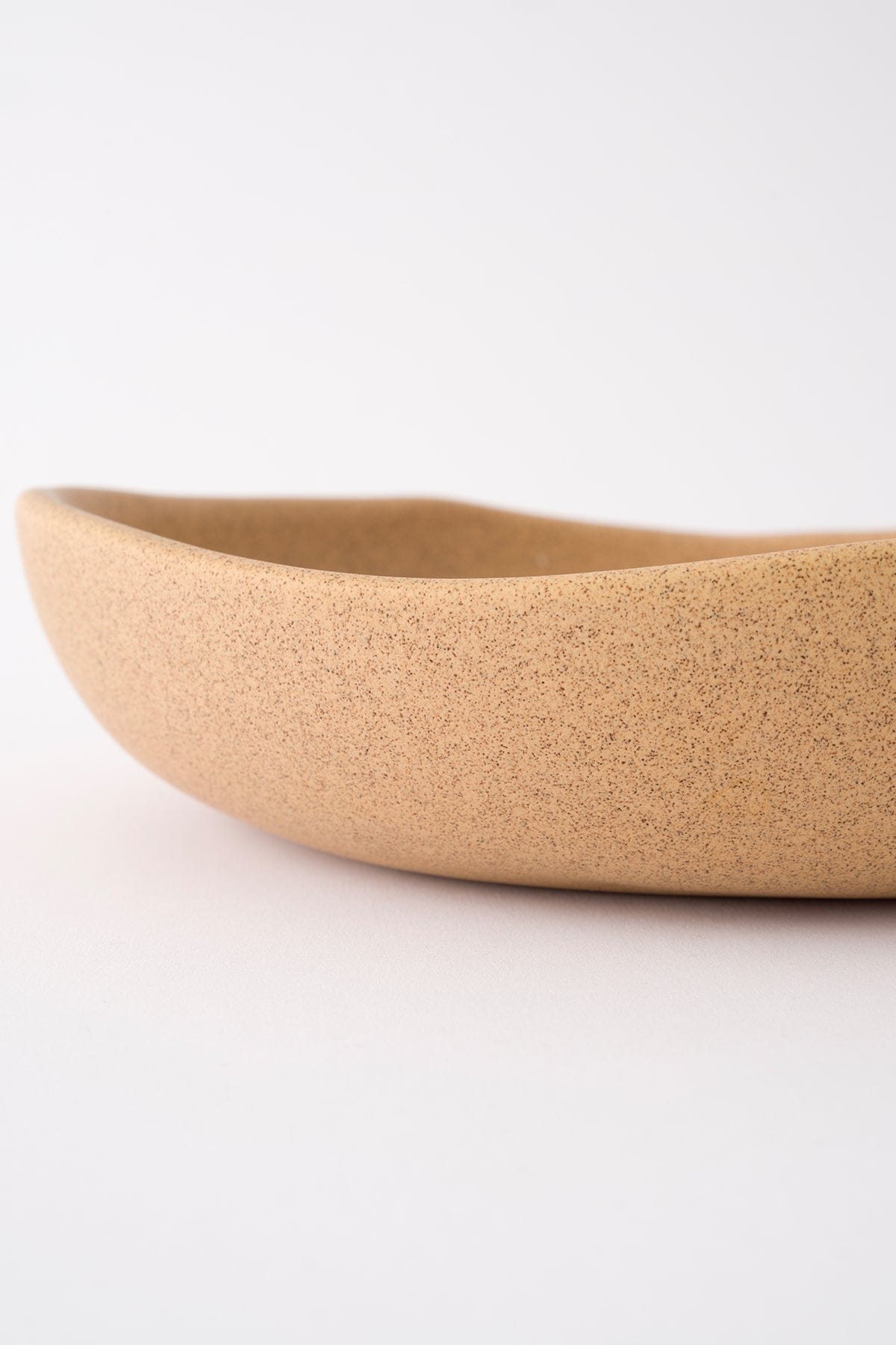 Satin Matte Beige Handmade Serving Plate 8630