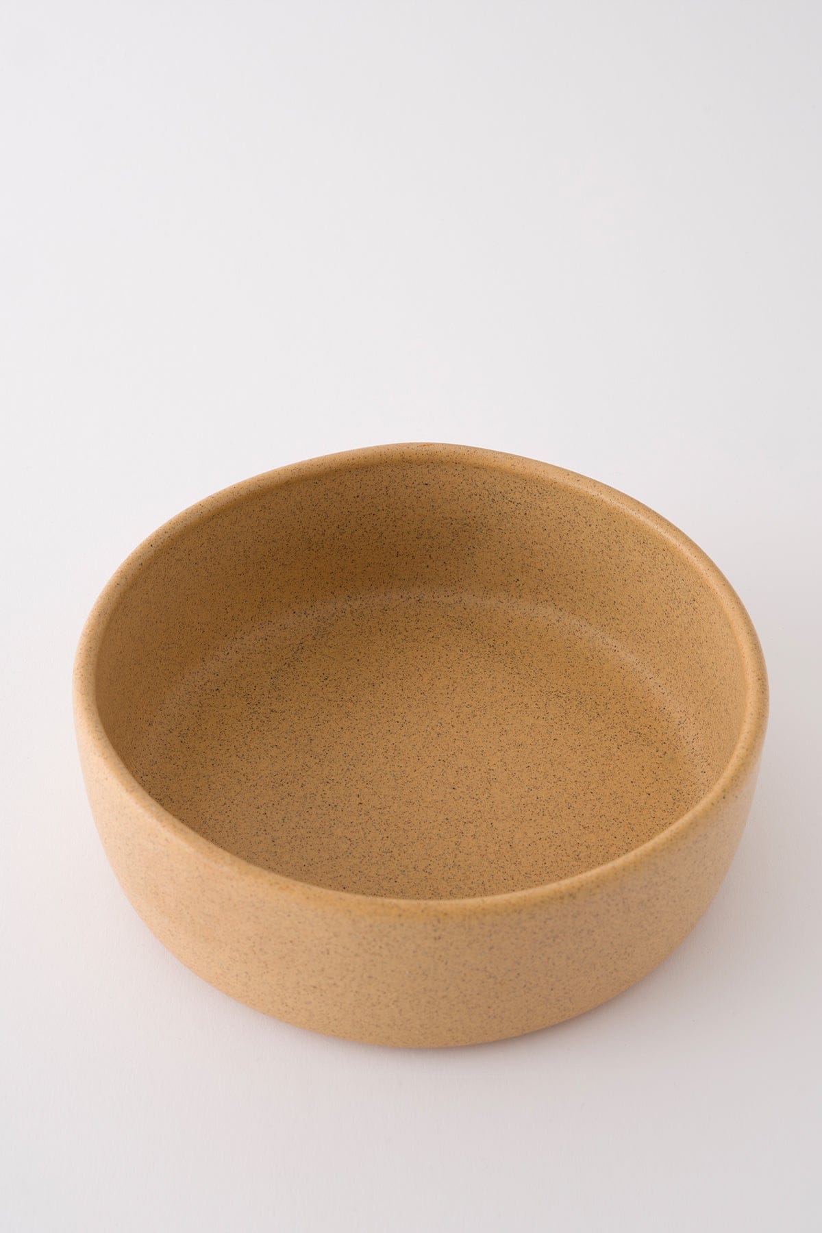 Satin Matte Beige Mottled Handmade Serving Bowl 8620