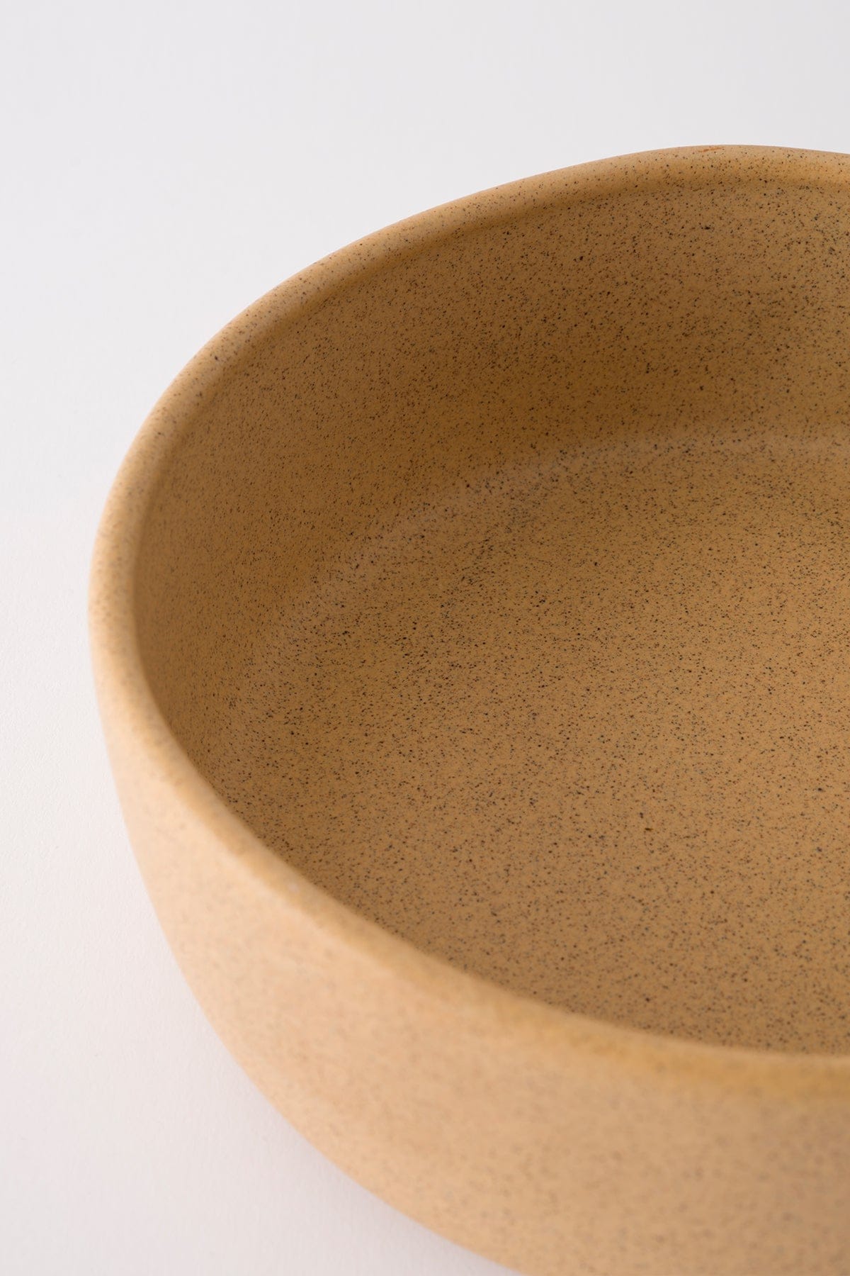 Satin Matte Beige Mottled Handmade Serving Bowl 8620