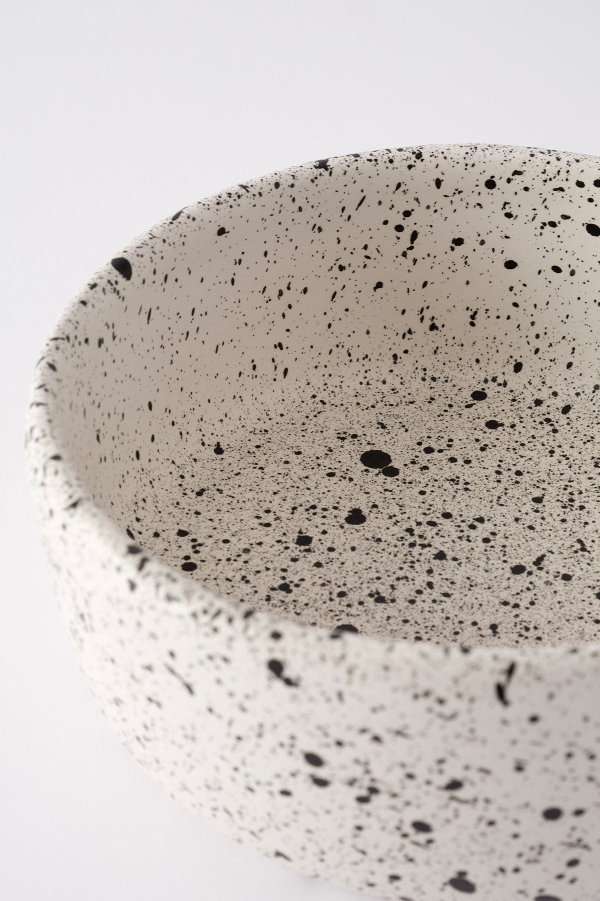 Sateen Matte White Speckled Handmade Small Serving Bowl 8628