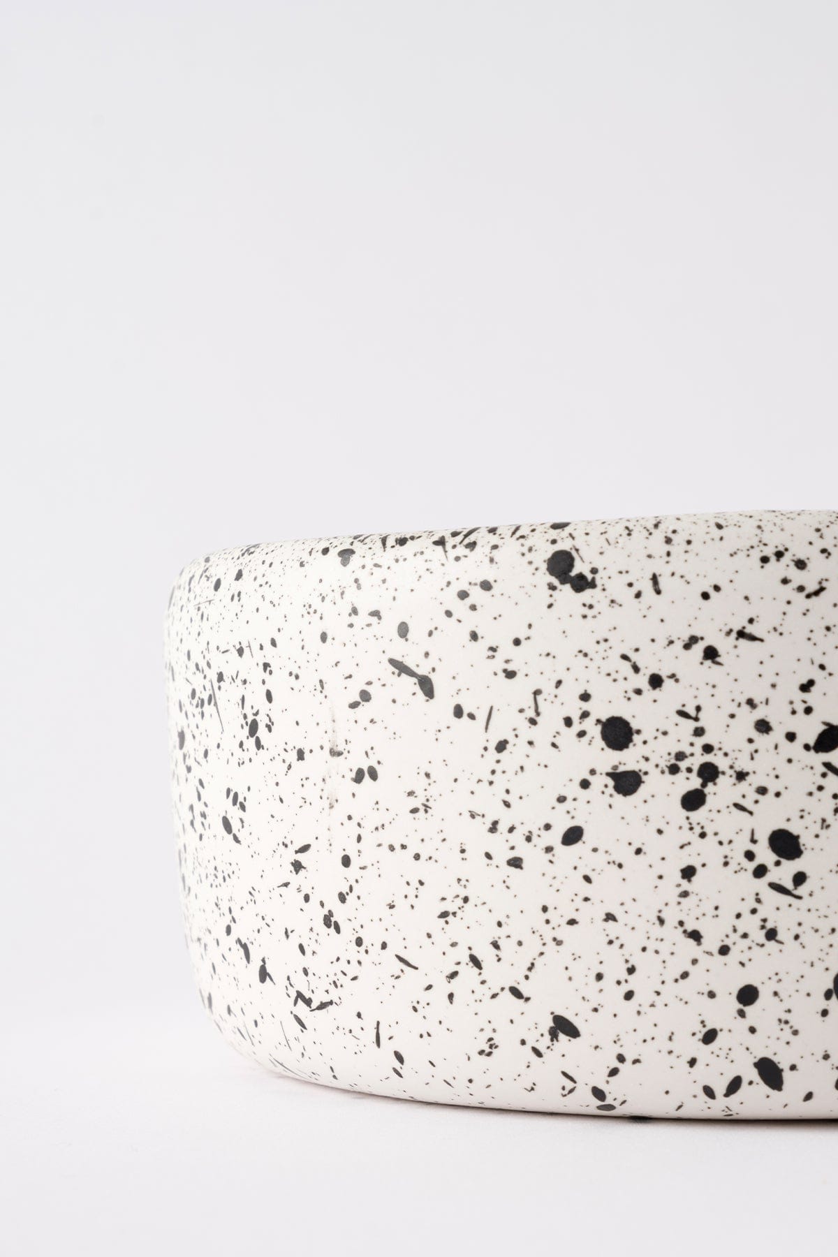 Sateen Matte White Speckled Handmade Small Serving Bowl 8628