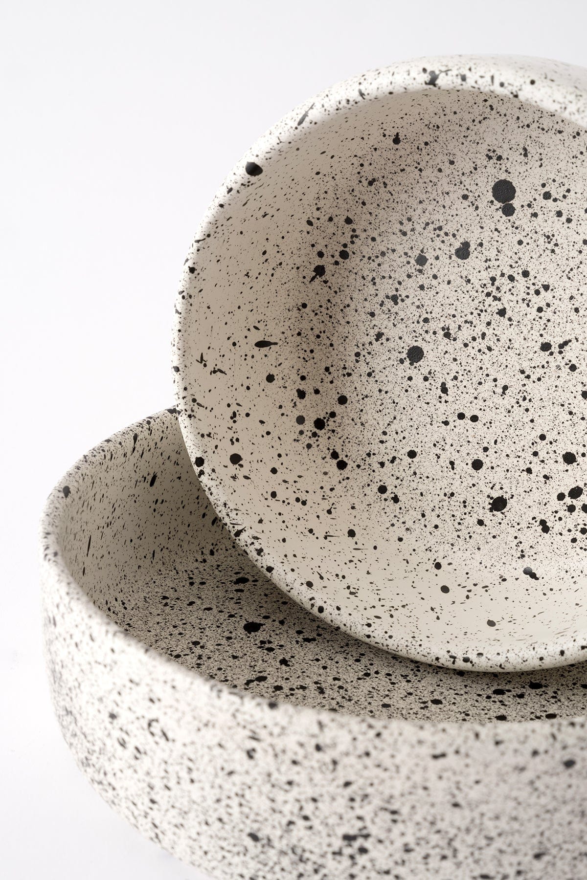 Sateen Matte White Speckled Handmade Small Serving Bowl 8628