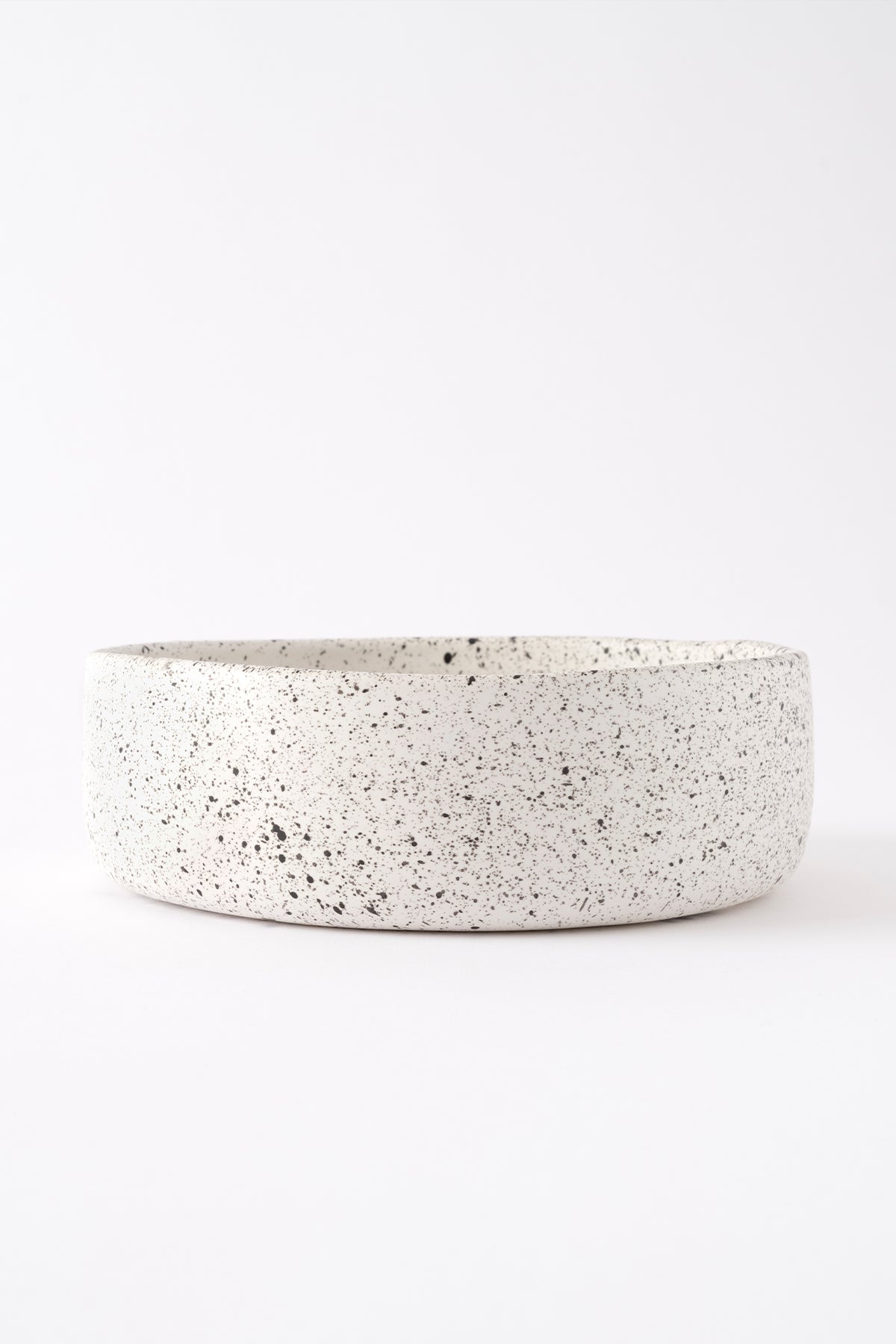 Sateen Matte White Speckled Small Handmade Decorative Sieve 8602