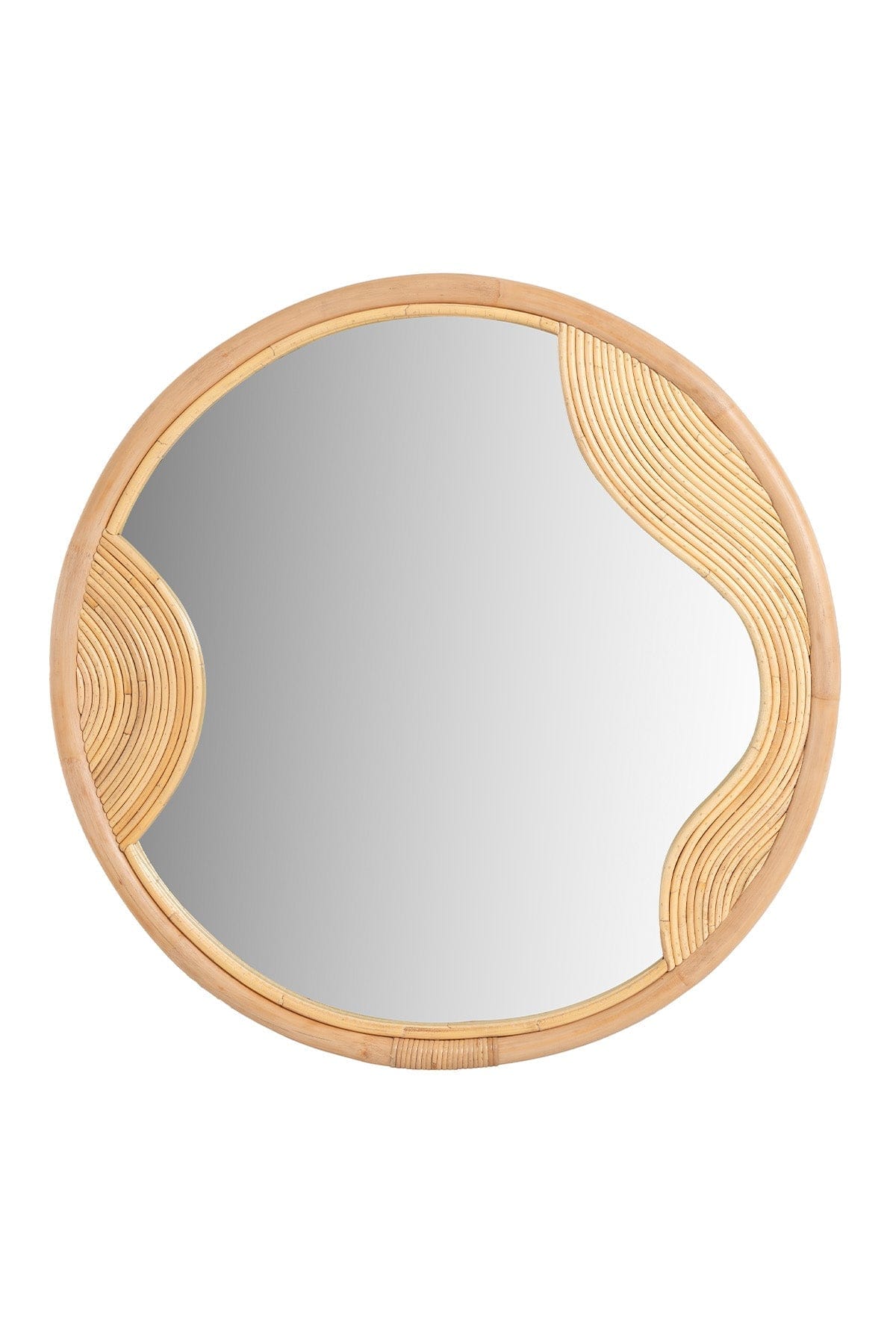 Savia Wood Special Form Round Mirror 10126