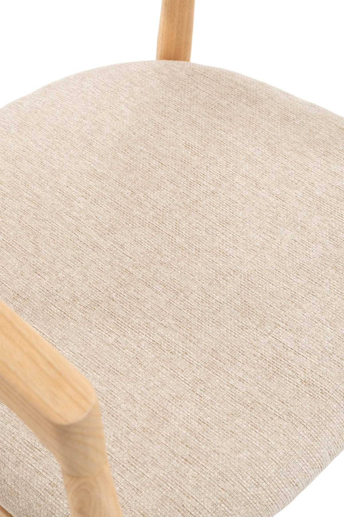 Savia Bej Cushion Natural Solid Wood Chair 10111