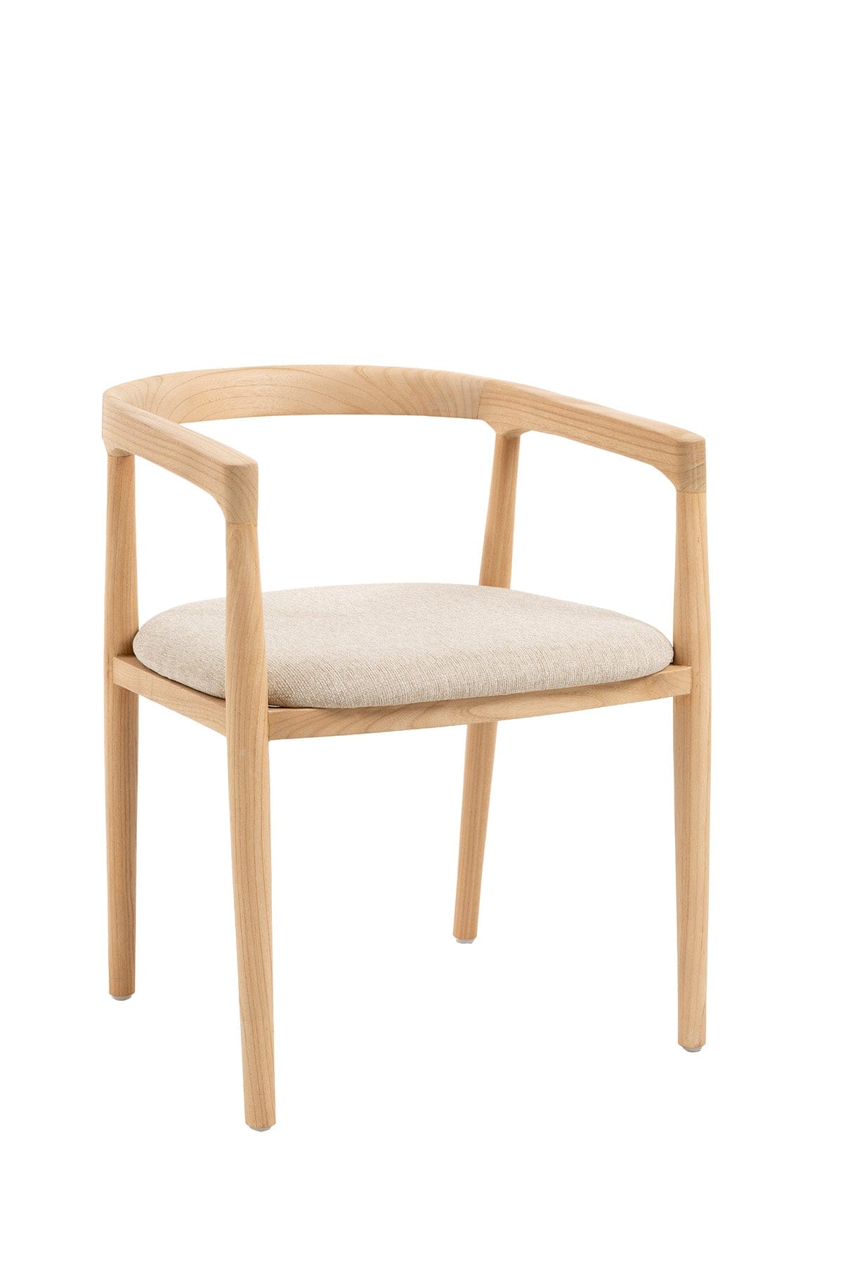 Savia Bej Cushion Natural Solid Wood Chair 10111