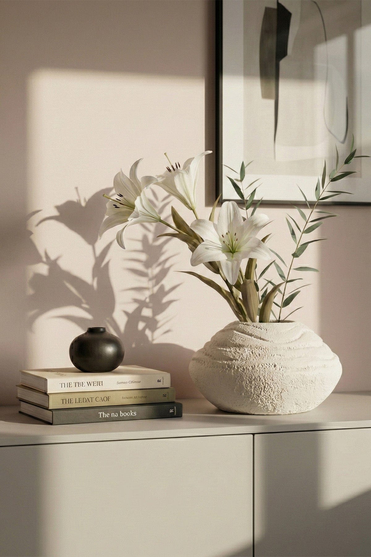 Savia Ceramic Circular White Vase 10132