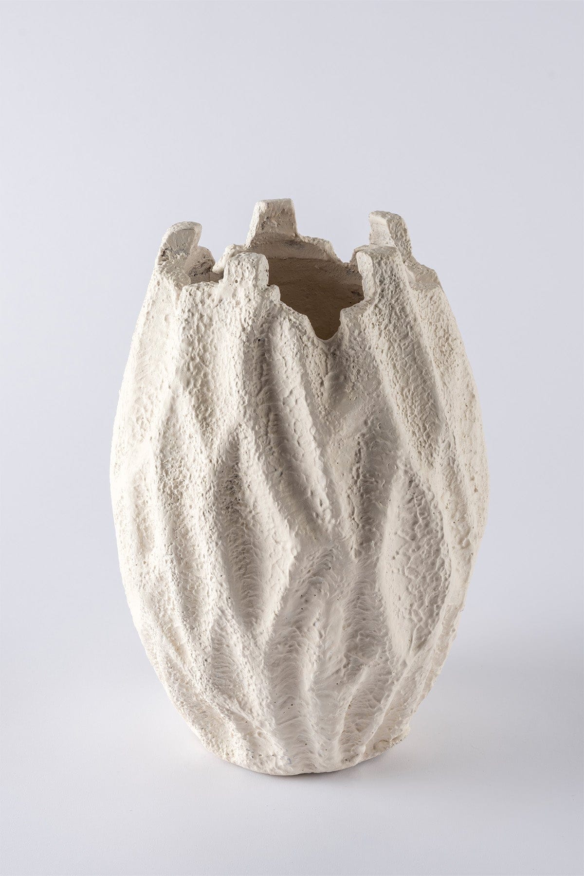 Savia Ceramic Special Form White Vase 10129