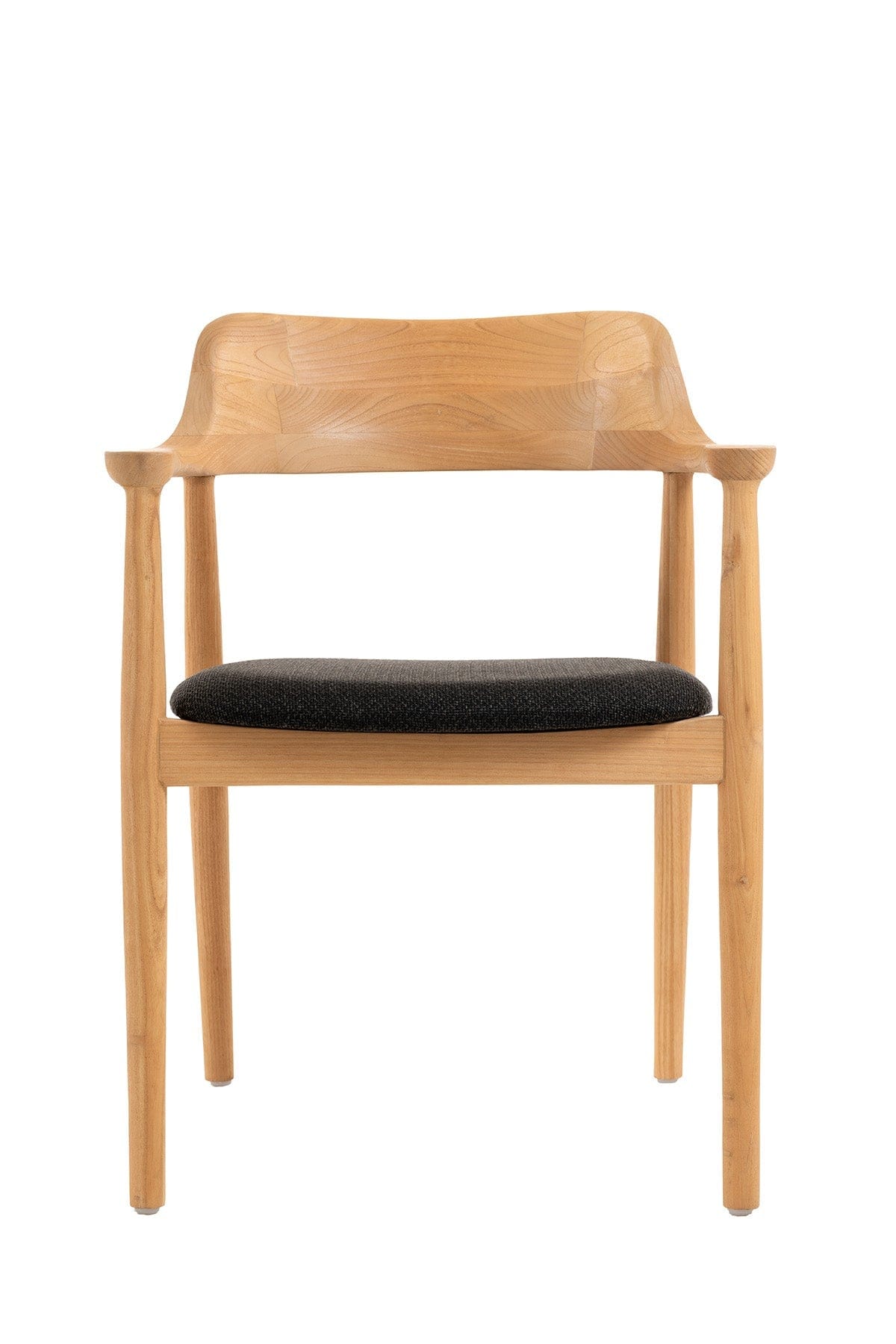 Savia Siyah Minderli Natural Ahşap Sandalye 10112