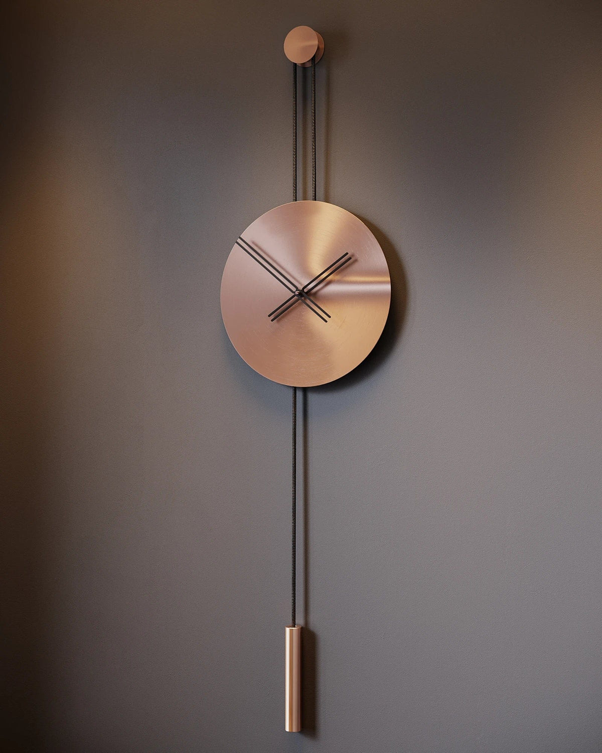 Serenity duvar saati 45 cm mat rose gold