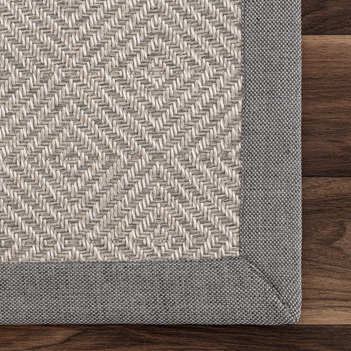 Sisalo Border Cream Grey Sisal Rug Grey Border B3419B