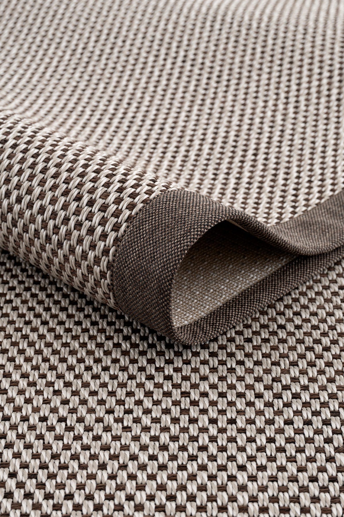 Sisalo Bordure Krem Kahve Sisal Halı Kahve Bordür B3417D