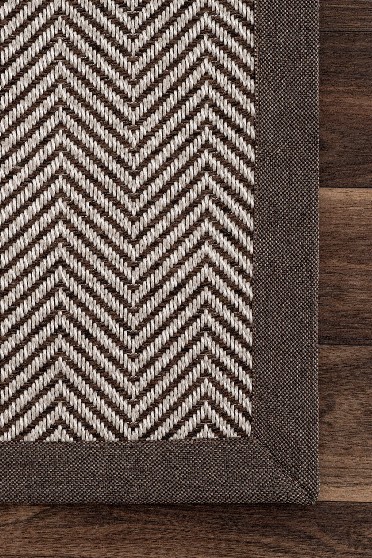 Sisalo Border Cream Coffee Sisal Rug Coffee Border B3421D