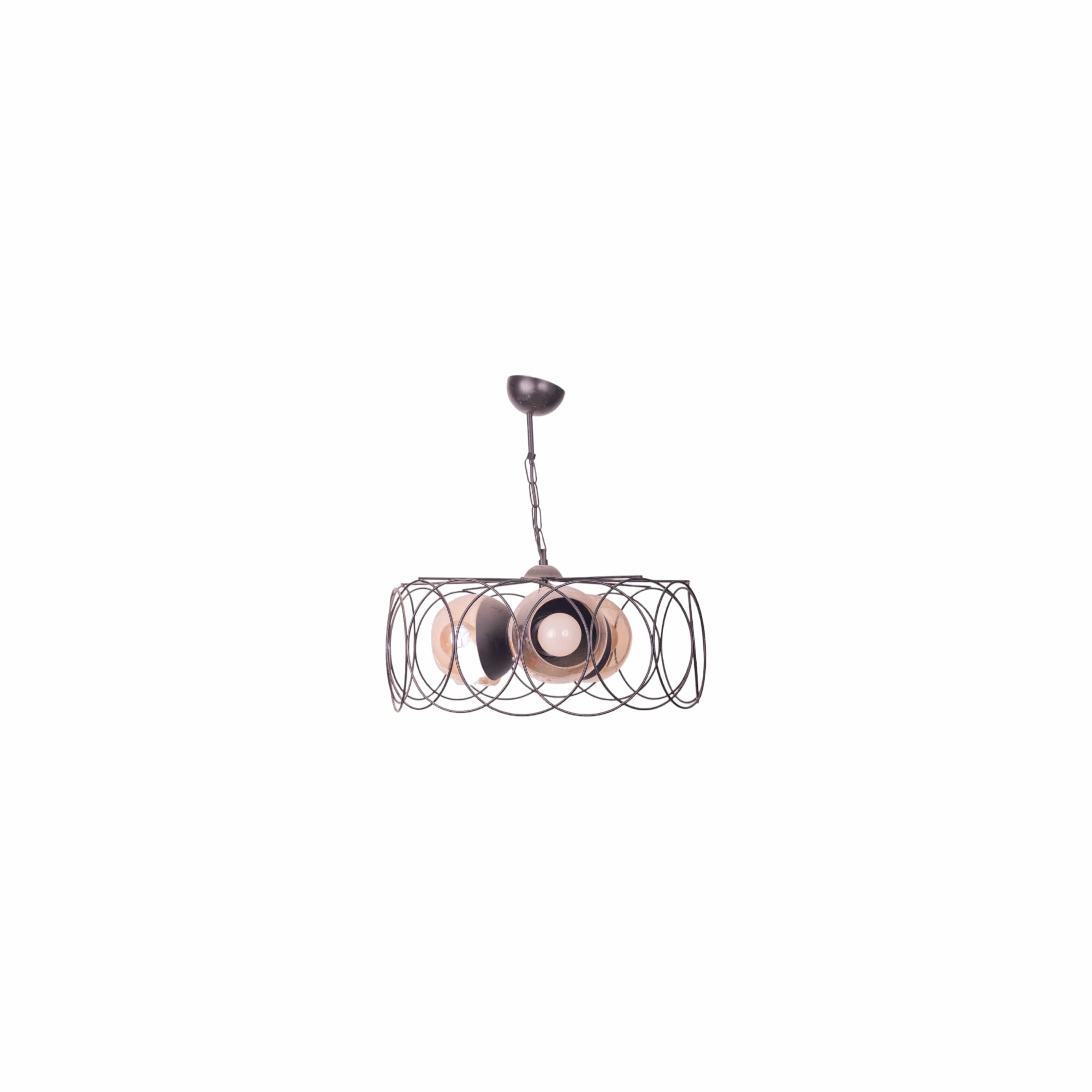 Black Wire Triple Pendant 11371