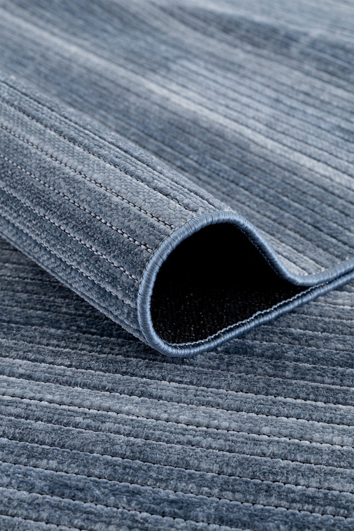Stripe Mavi Kilim Kaymaz Taban Yolluk 33013Y