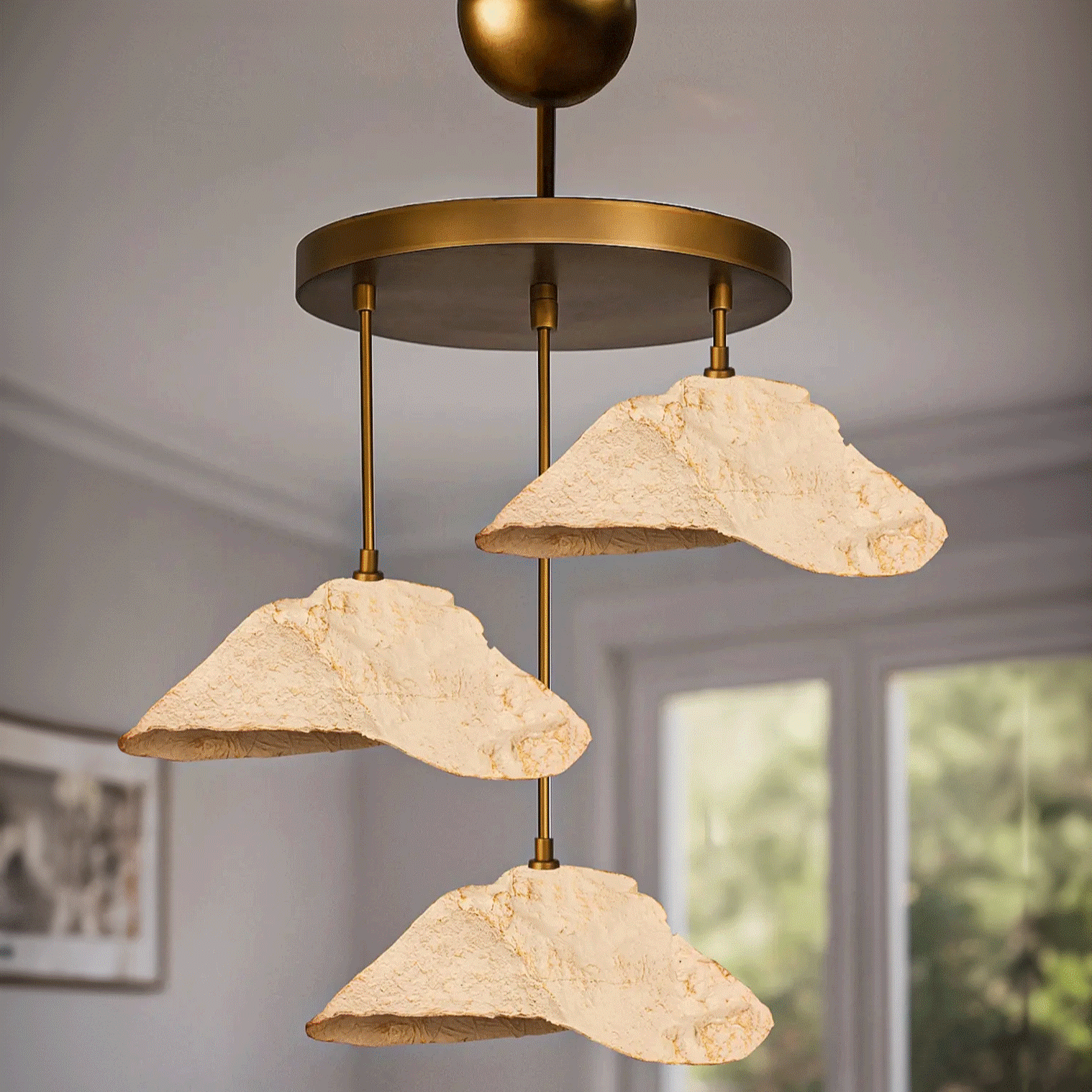 Tala Üçlü Avize Karbon Beton