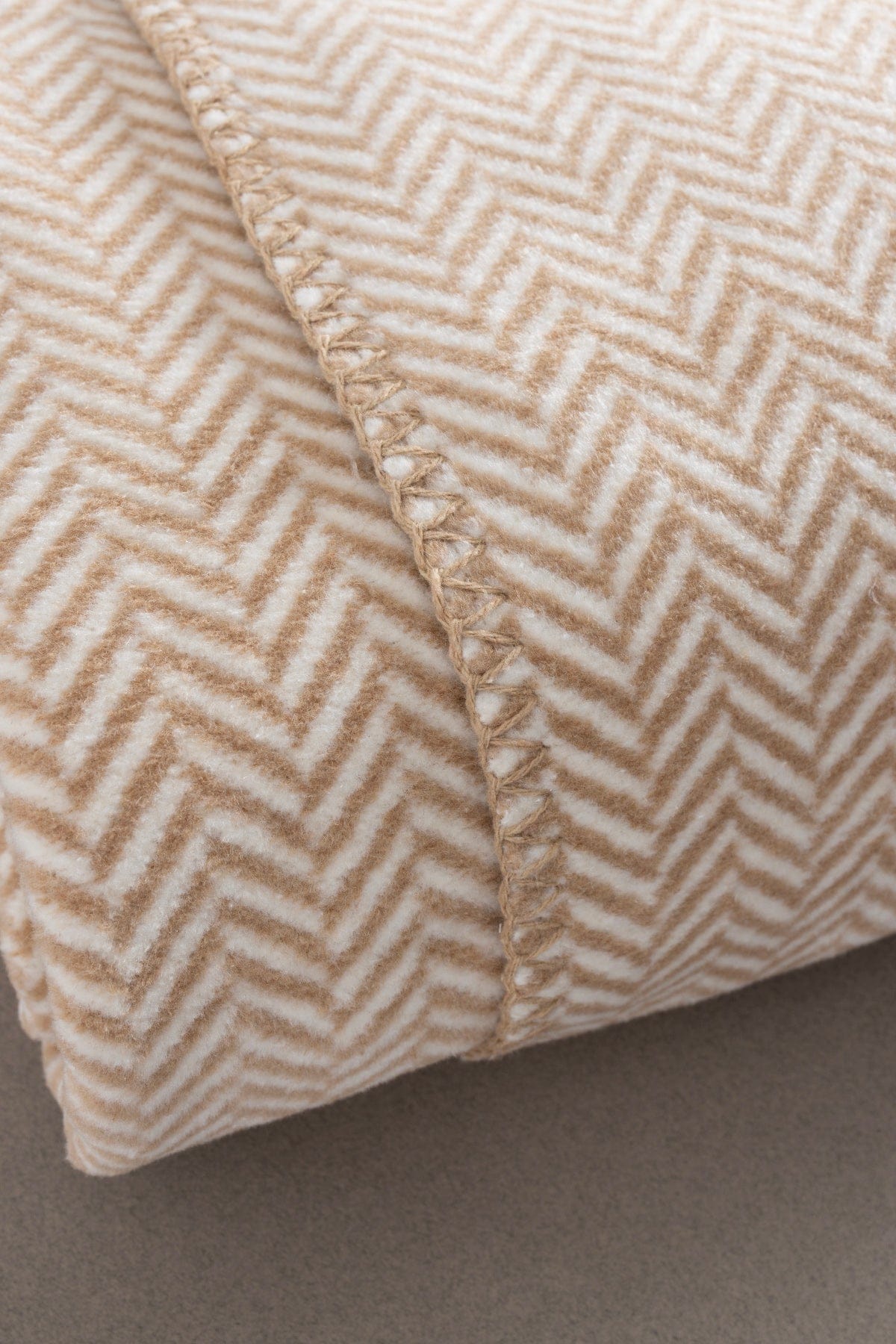 Twin Blanket Soft Cotton Single Blanket Coffee Cream 150 x 200 5016A