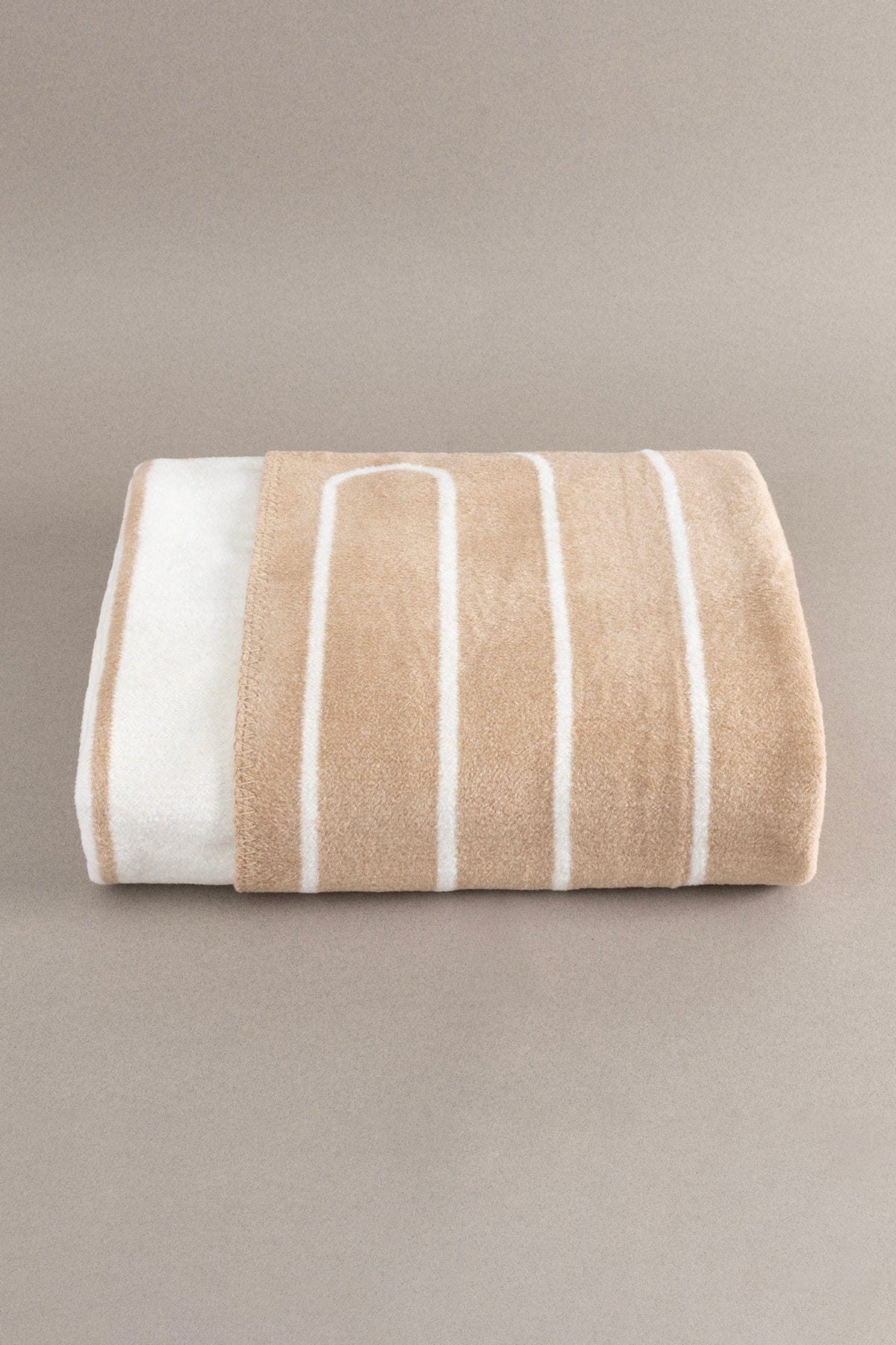 Twin Blanket Soft Cotton Single Blanket Coffee Cream 150 x 200 5024A