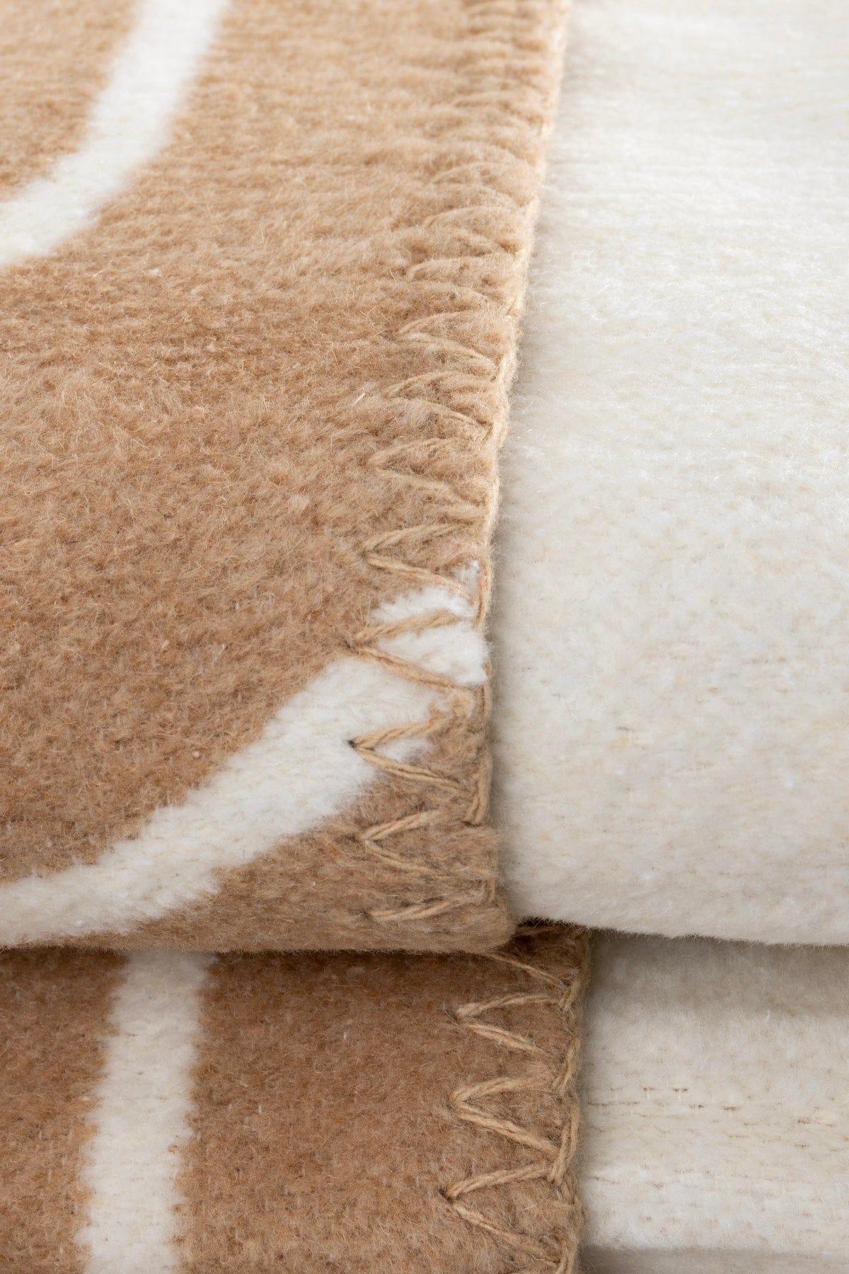 Twin Blanket Soft Cotton Single Blanket Coffee Cream 150 x 200 5024A