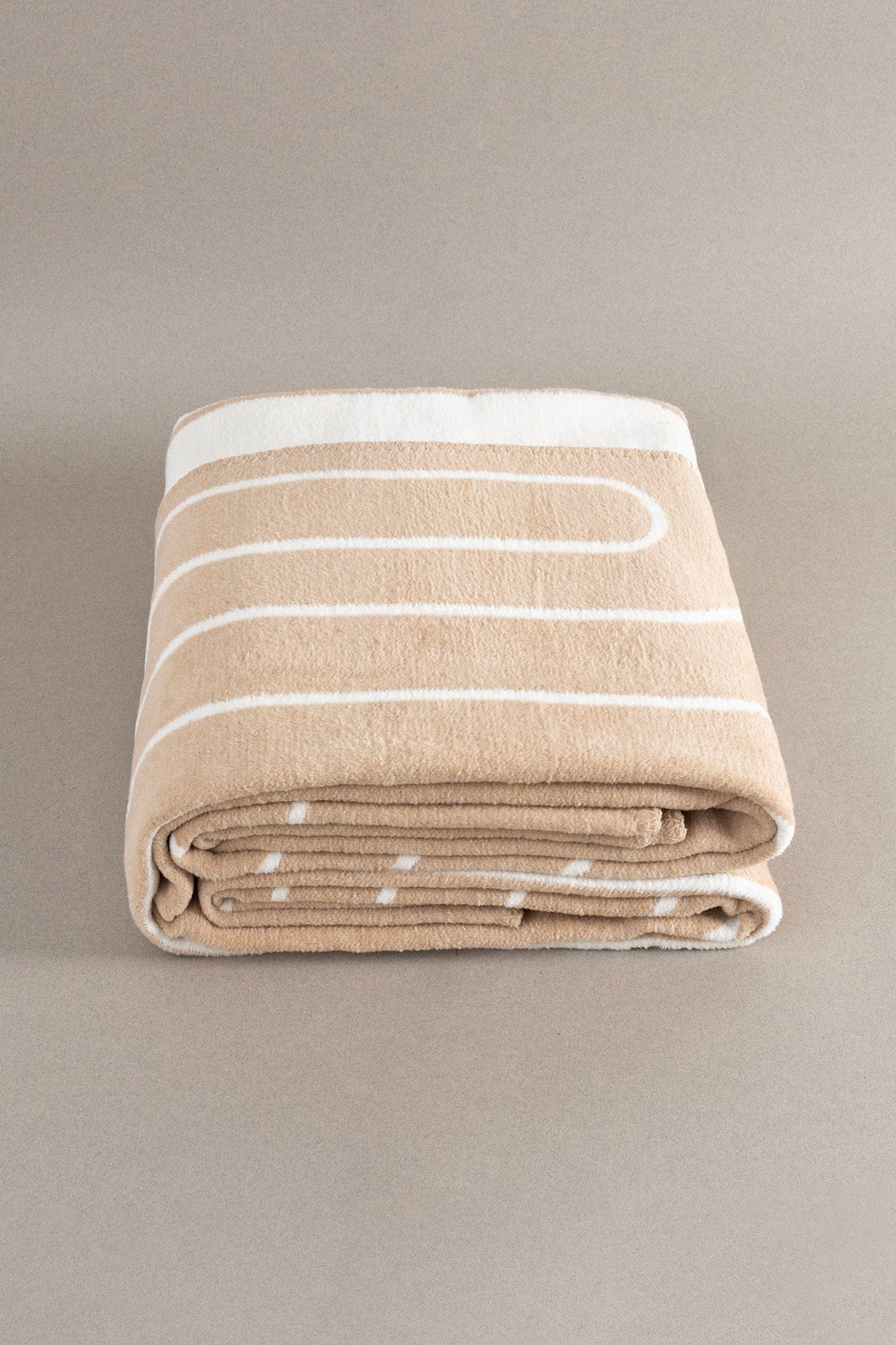 Twin Blanket Soft Cotton Single Blanket Coffee Cream 150 x 200 5024A