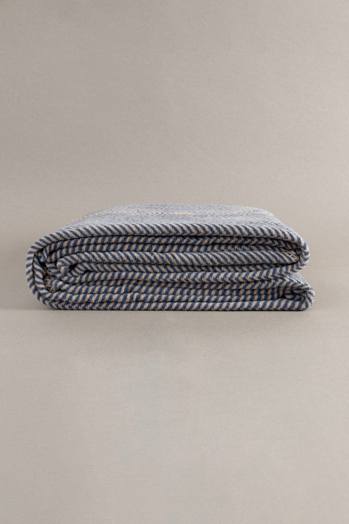 Twin Blanket Soft Cotton Single Blanket Coffee Blue 150 x 200 5017A